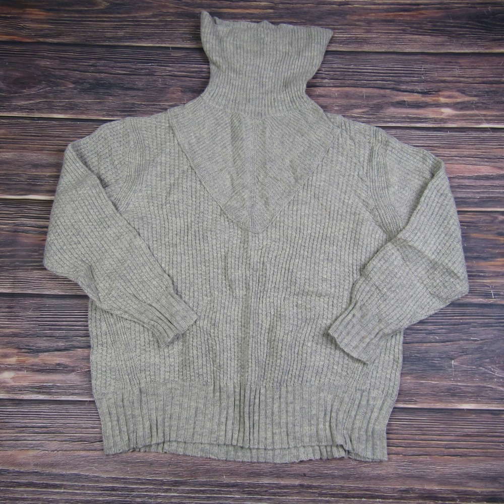 Lush NEW Womens Medium Wool Blend Gray‎ Turtleneck Sweater Sweatshirt